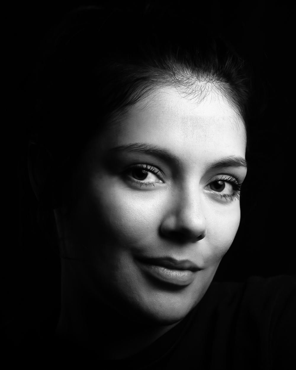 Retrato cercano, luz suave